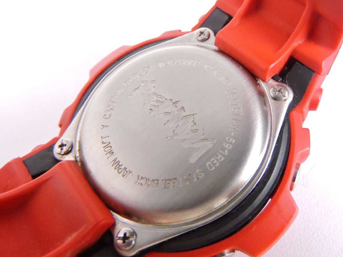 CASIO カシオ G-SHOCK ジーショック REDMANコラボモデル AW-591RED メンズ腕時計 電池交換済_画像4