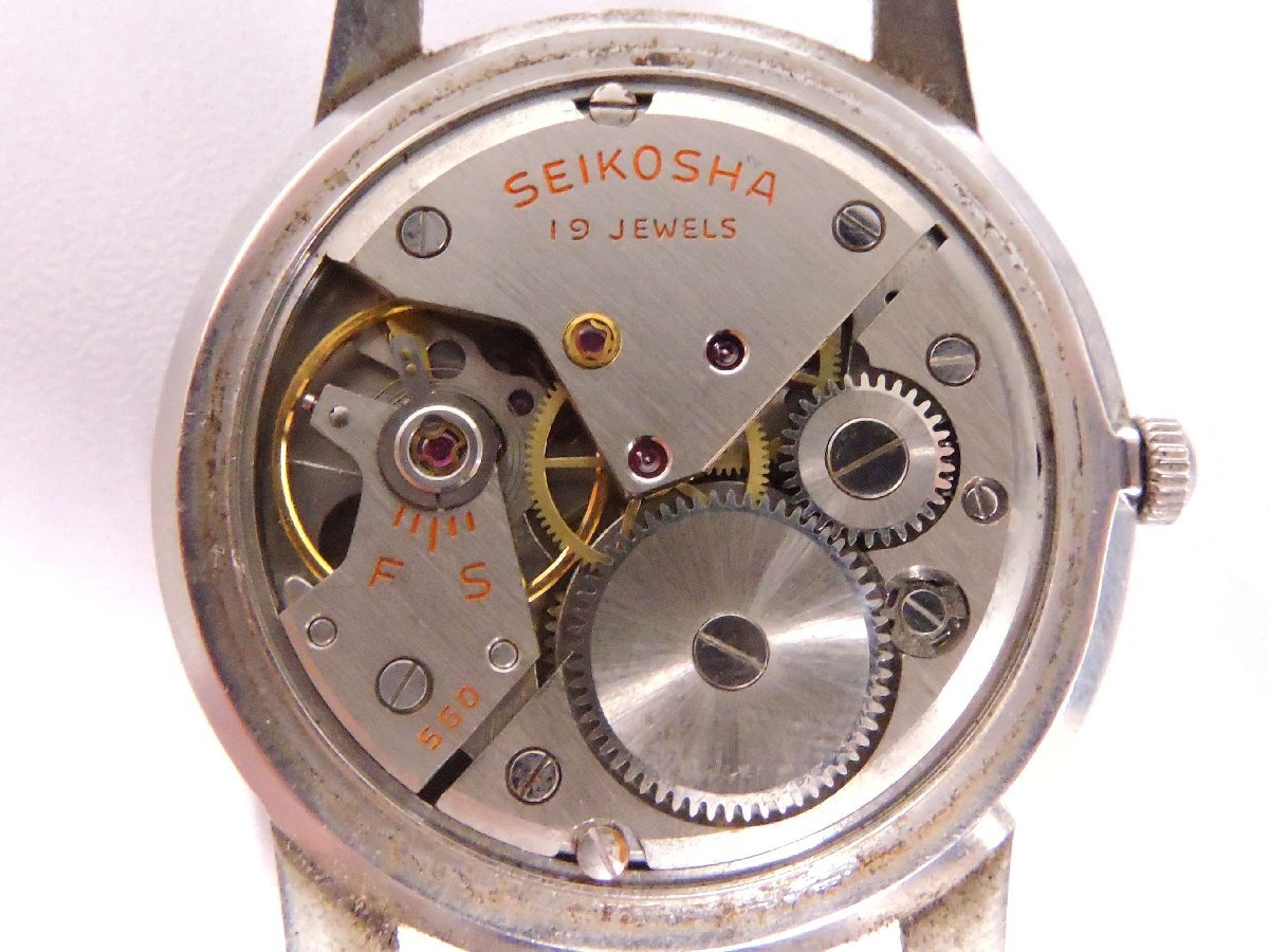 SEIKO セイコー CROWN クラウン Ref.15002E 手巻 Cal.560 メンズ腕時計 1961年製 不動品 裏ブタ取れ_画像2