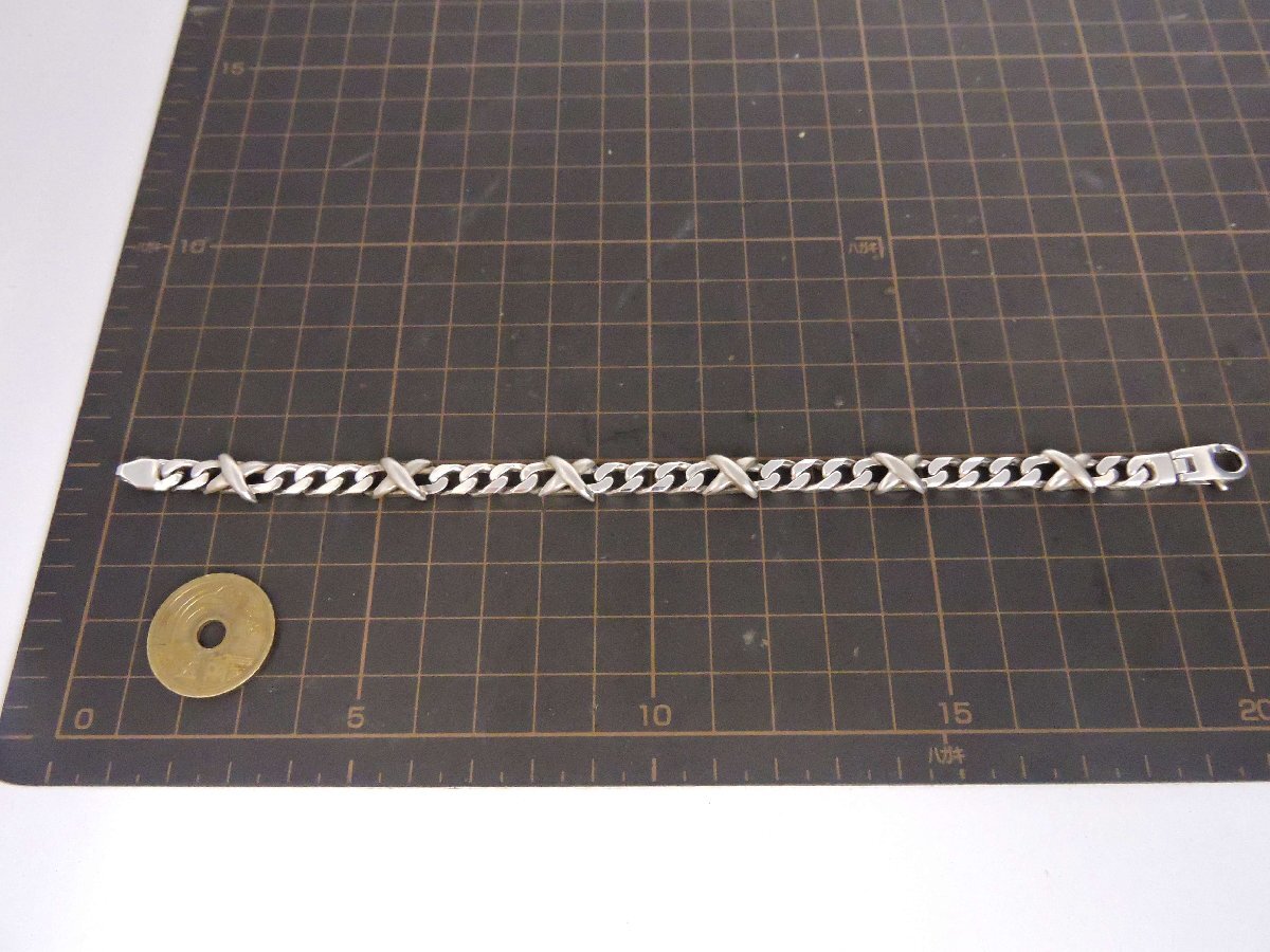 シルバー925 ブレスレット デザイン喜平チェーン 幅最大約8㎜ 長さ約20.5㎝の画像5