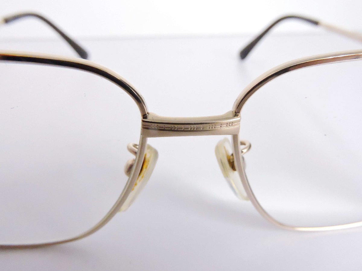 正規品 Burberrys バーバリー 度入り眼鏡 メガネフレーム 270S Ti-P 56□16-142 チタン製 ゴールドカラー_画像3