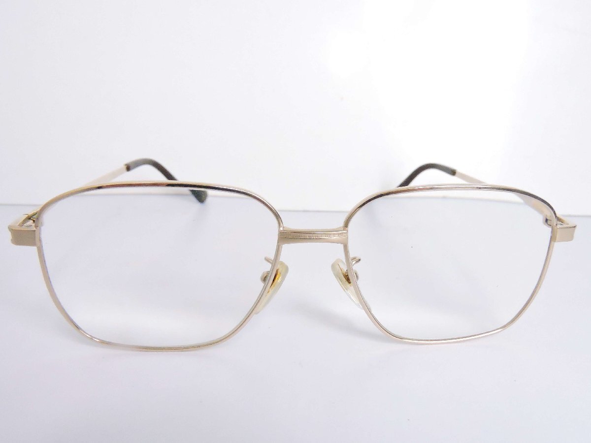正規品 Burberrys バーバリー 度入り眼鏡 メガネフレーム 270S Ti-P 56□16-142 チタン製 ゴールドカラー_画像2