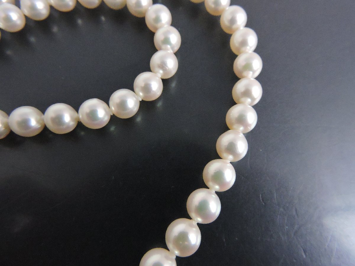  pearl pearl approximately 7.5~8. lamp stop gold silver necklace pearl chain length approximately 43.5.