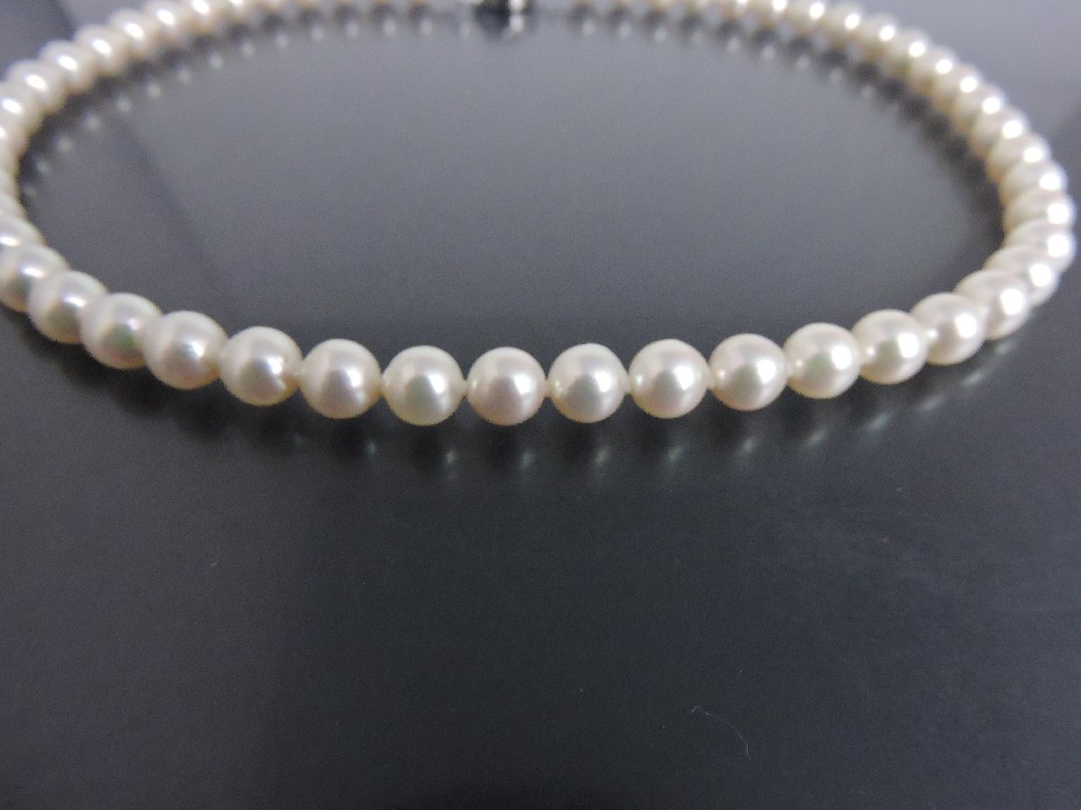  pearl pearl approximately 7.5~8. lamp stop gold silver necklace pearl chain length approximately 43.5.