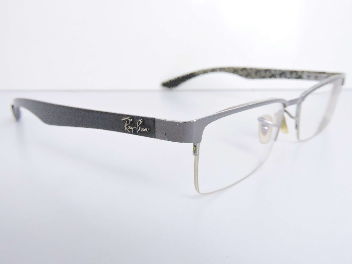 正規品 レイバン Ray-Ban 度入り眼鏡 メガネフレーム RB8412 52□17 145 ハーフリム ケース付きの画像1