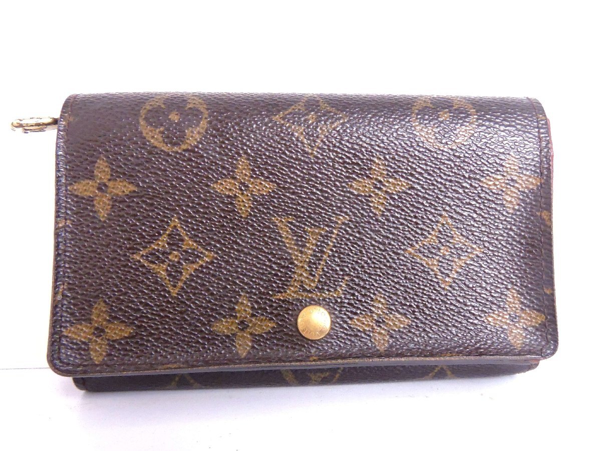 正規品 LOUIS VUITTON ルイ ヴィトン ポルトモネ ビエ トレゾール M61730 二つ折り財布 シリアルCA0043の画像1