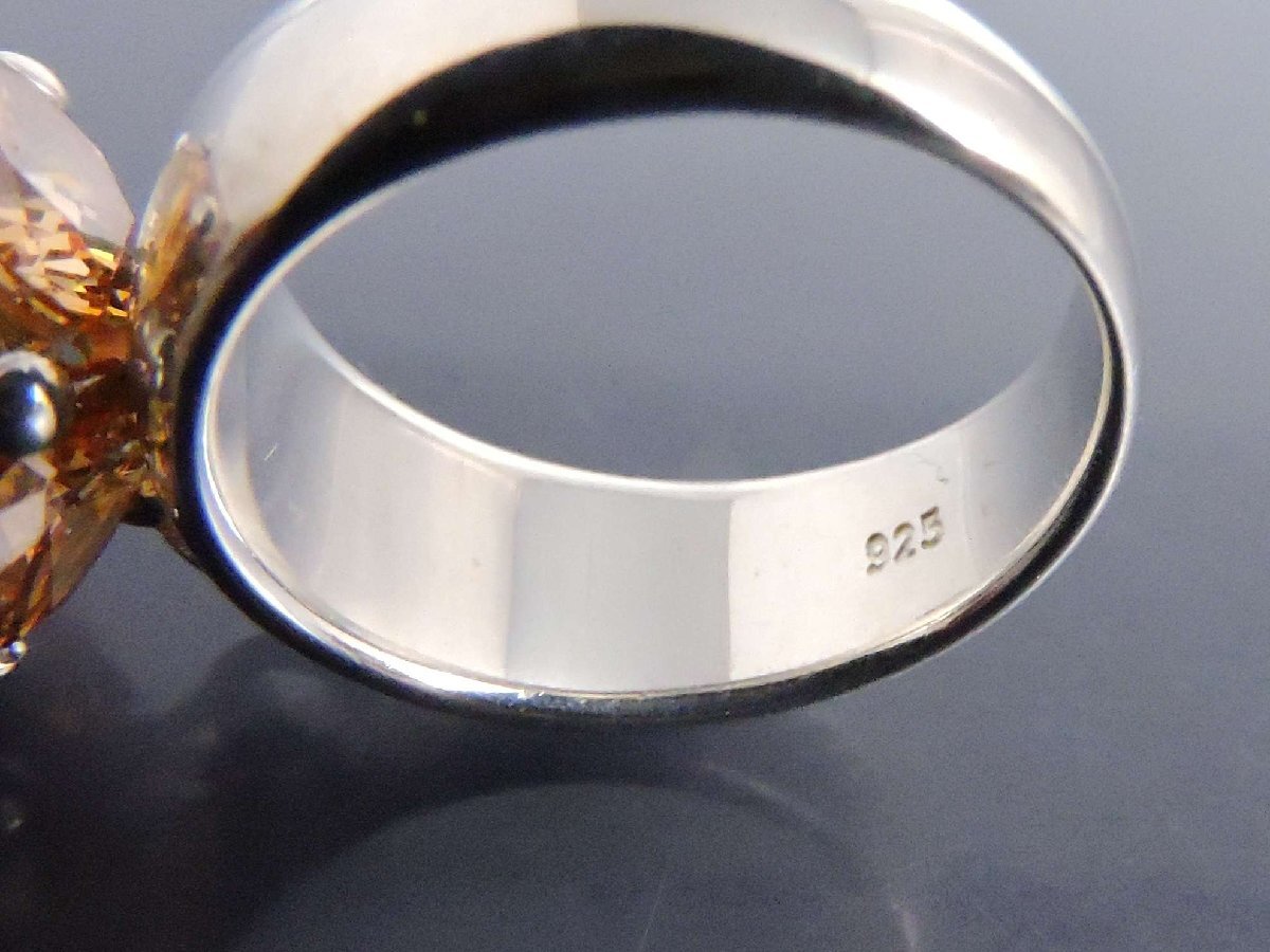  стандартный товар Folli Follie Folli Follie серебряный 925 цветной камень кольцо кольцо Stone мяч подвешивание 13 номер 