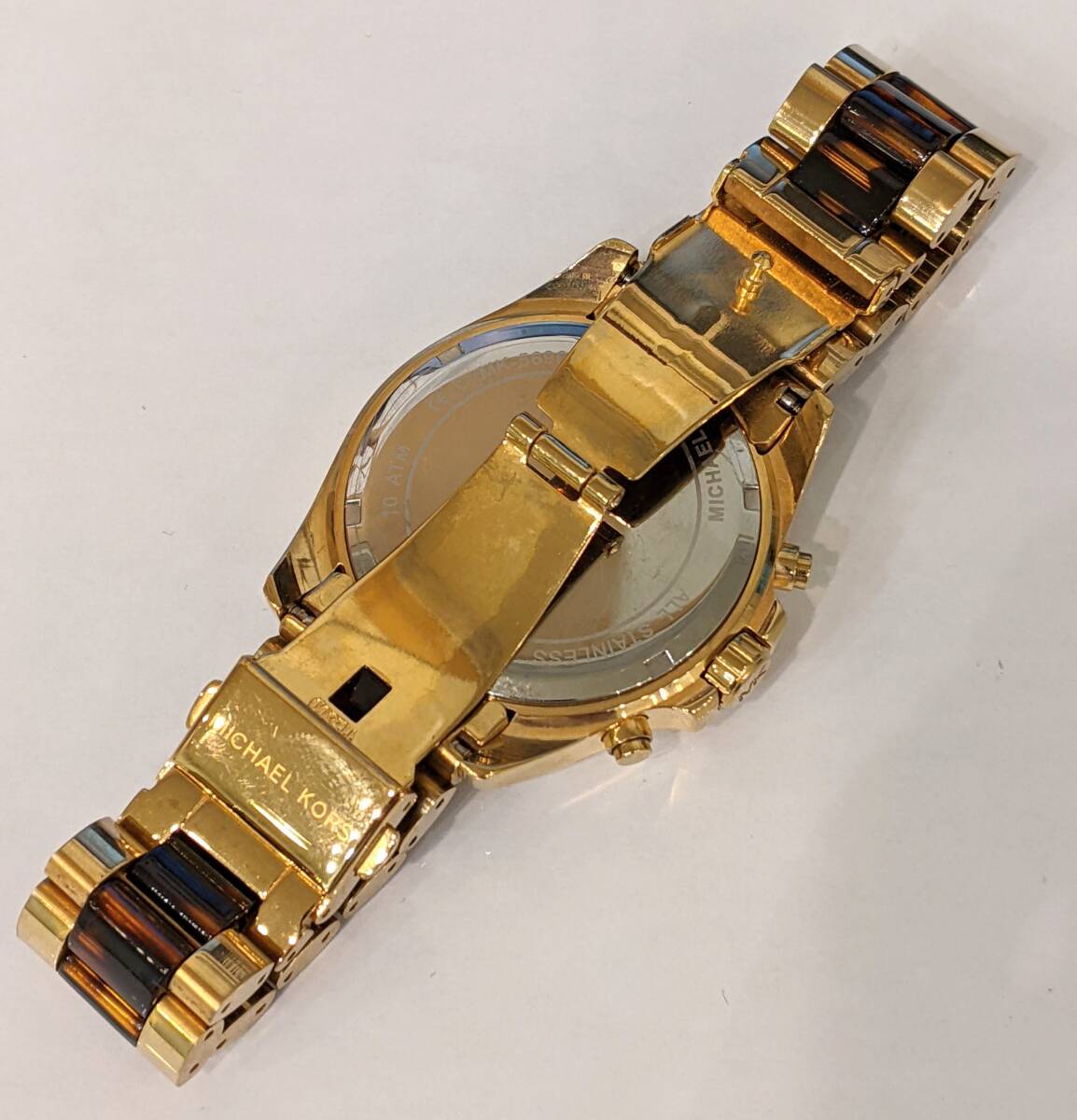 【11121】MICHAEL KORS マイケルコース メンズ クオーツ 腕時計 MK-5696 アナログ 3針 クロノグラフ デイト SS ブランド時計の画像5