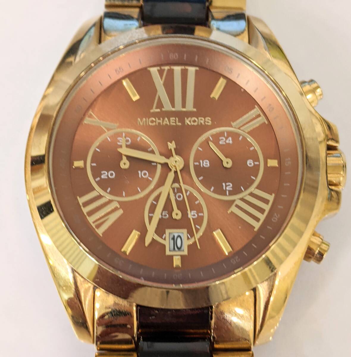 【11121】MICHAEL KORS マイケルコース メンズ クオーツ 腕時計 MK-5696 アナログ 3針 クロノグラフ デイト SS ブランド時計の画像2
