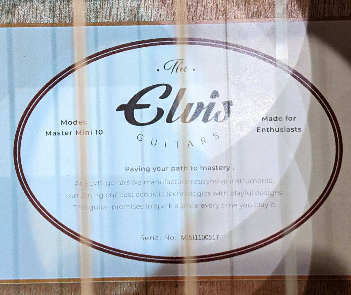 【11173】未使用 極美品 Elvis Guitars エルビス ギター Elvis Master Mini10 楽器 弦楽器 音楽 趣味 アコースティックギターの画像5