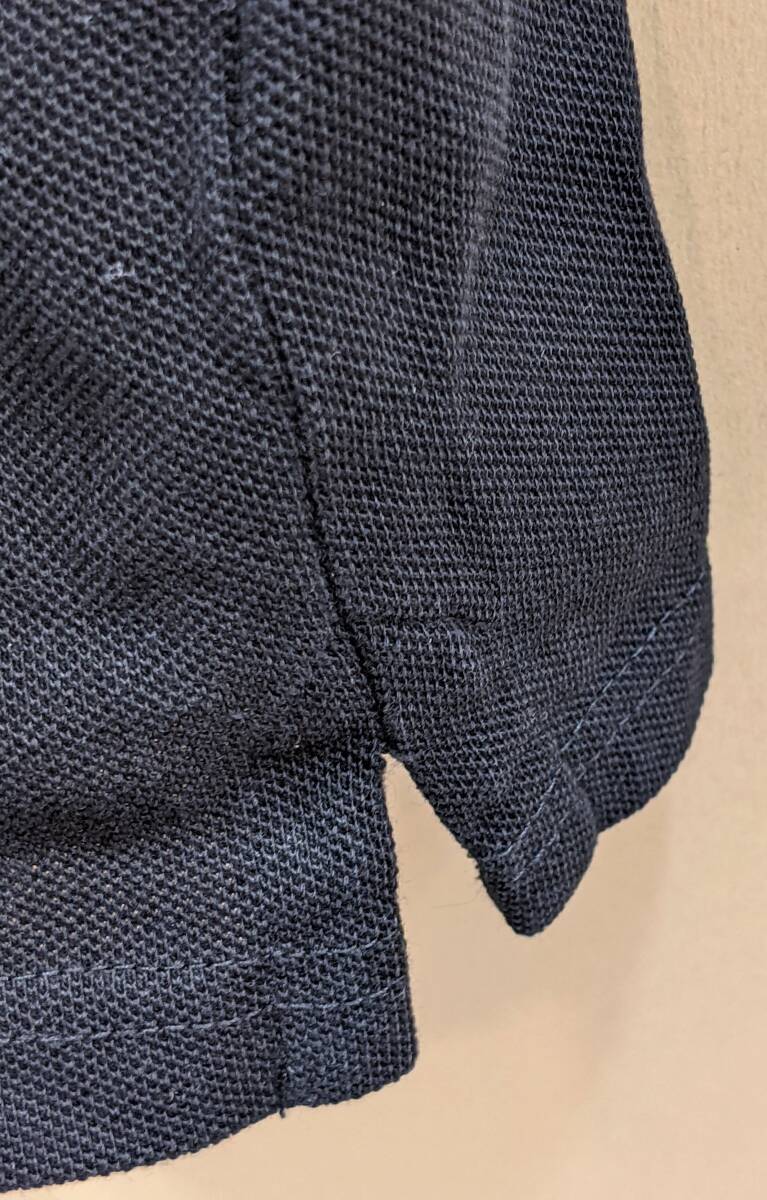 【11221】MONCLER モンクレール 半袖 ポロシャツ Tシャツ ロゴワッペン 刺繍 ブラック 黒 メンズ Sサイズ ワンポイント スリーブ アパレルの画像5
