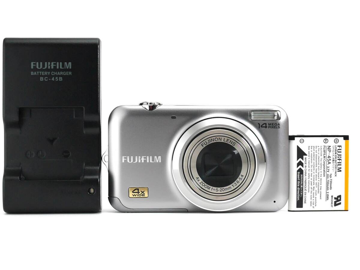 ★極上美品★ FUJIFILM フジフィルム FINEPIX JX180 バッテリー 充電器 シャッター フラッシュ データ閲覧OK #R1126#0004#0008_画像1