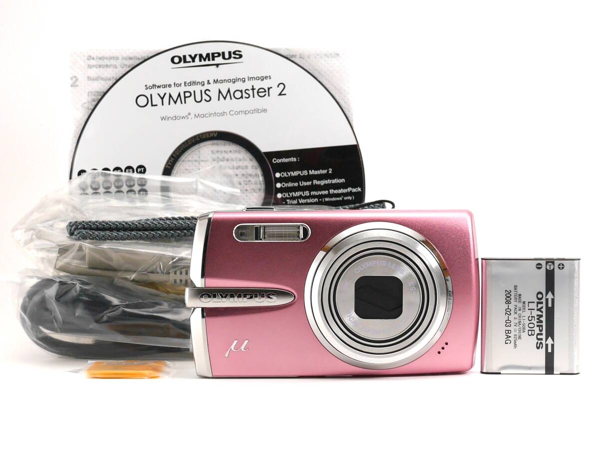 ★極上美品★ OLYMPUS オリンパス μ 1020 バッテリー 充電器 CD 各種ケーブル MICRO SD アダプター #R1128#0006#00001の画像1