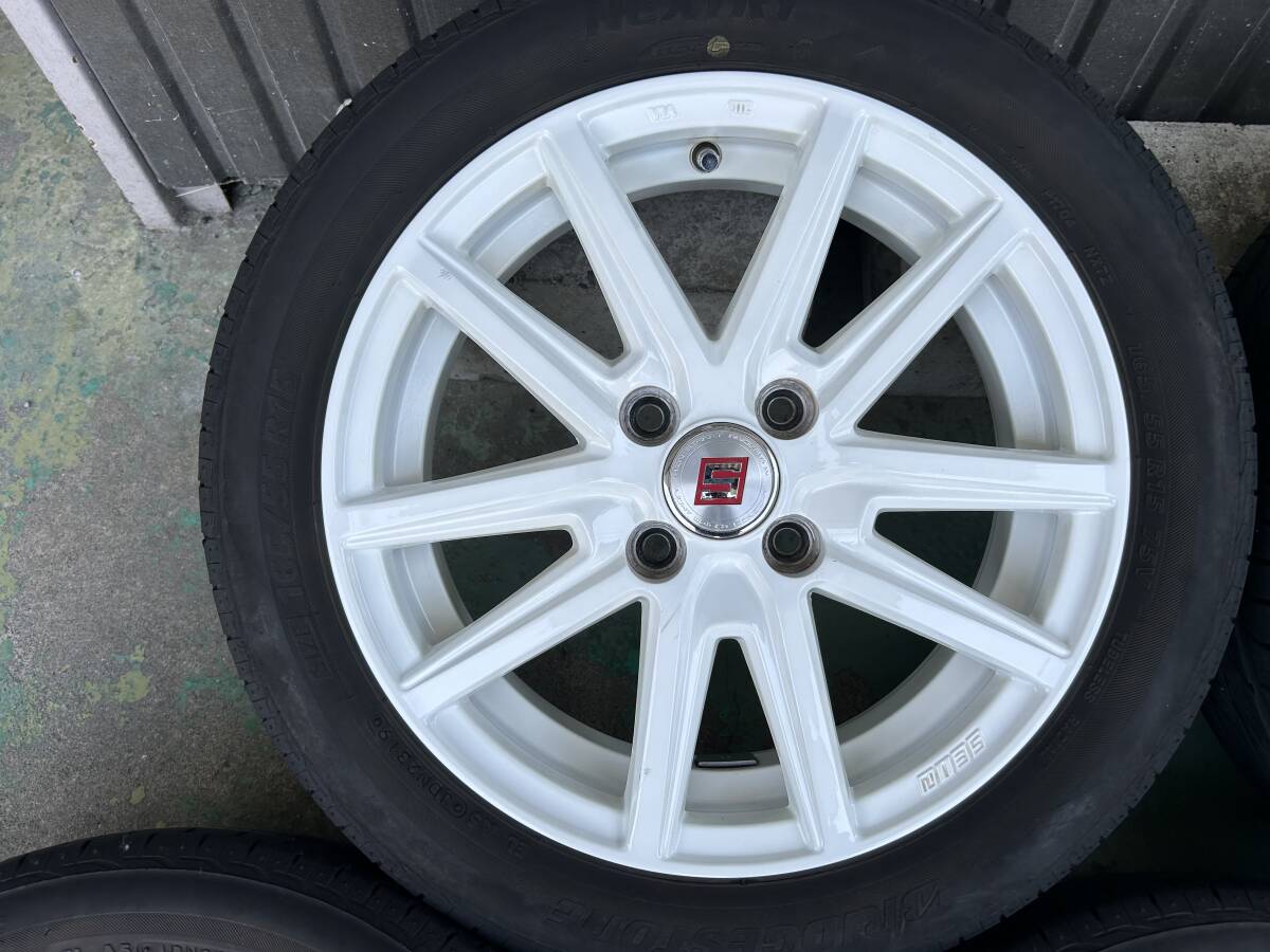 SEIN 15×4.5J+45 4H-100＆ブリジストンネクストリー165/55R15 2019年軽自動車タントムーヴN-BOXスティングレースペーシアカスタムの画像2