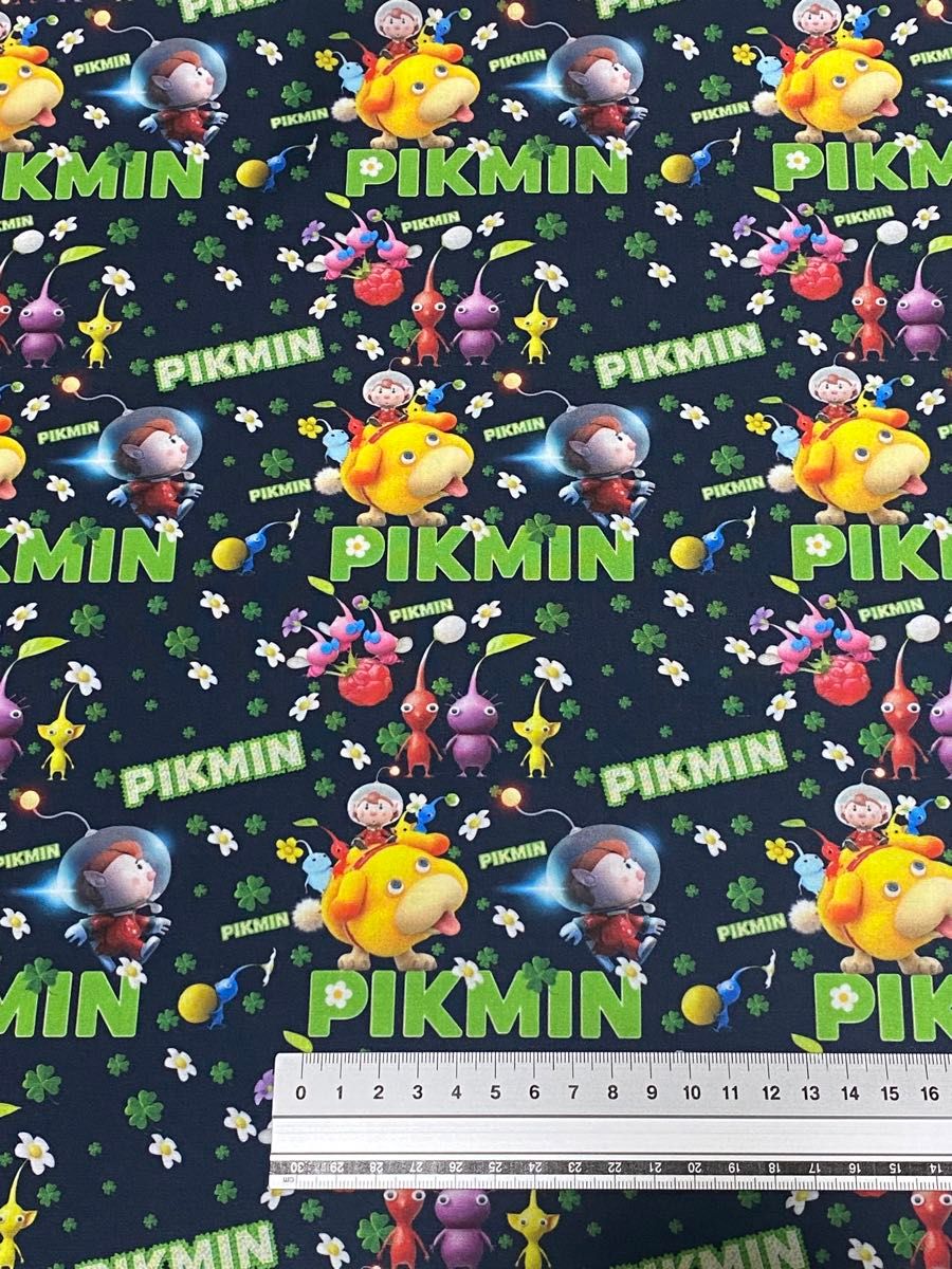 ピクミン プリント生地 PIK-19 綿ポリ PIKMIN 約70×100cmサイズ