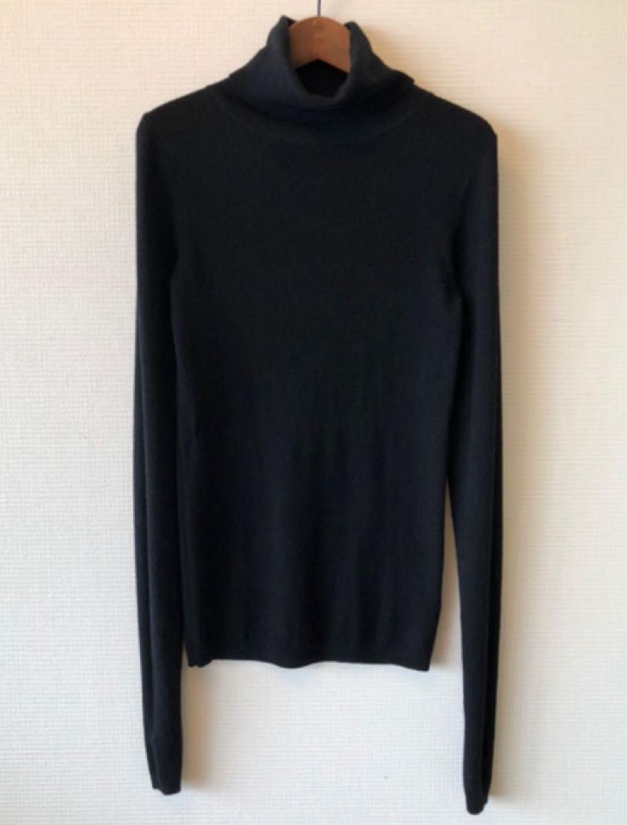 アパルトモン   タートルネック Rib Knit  指ぬき ブラック