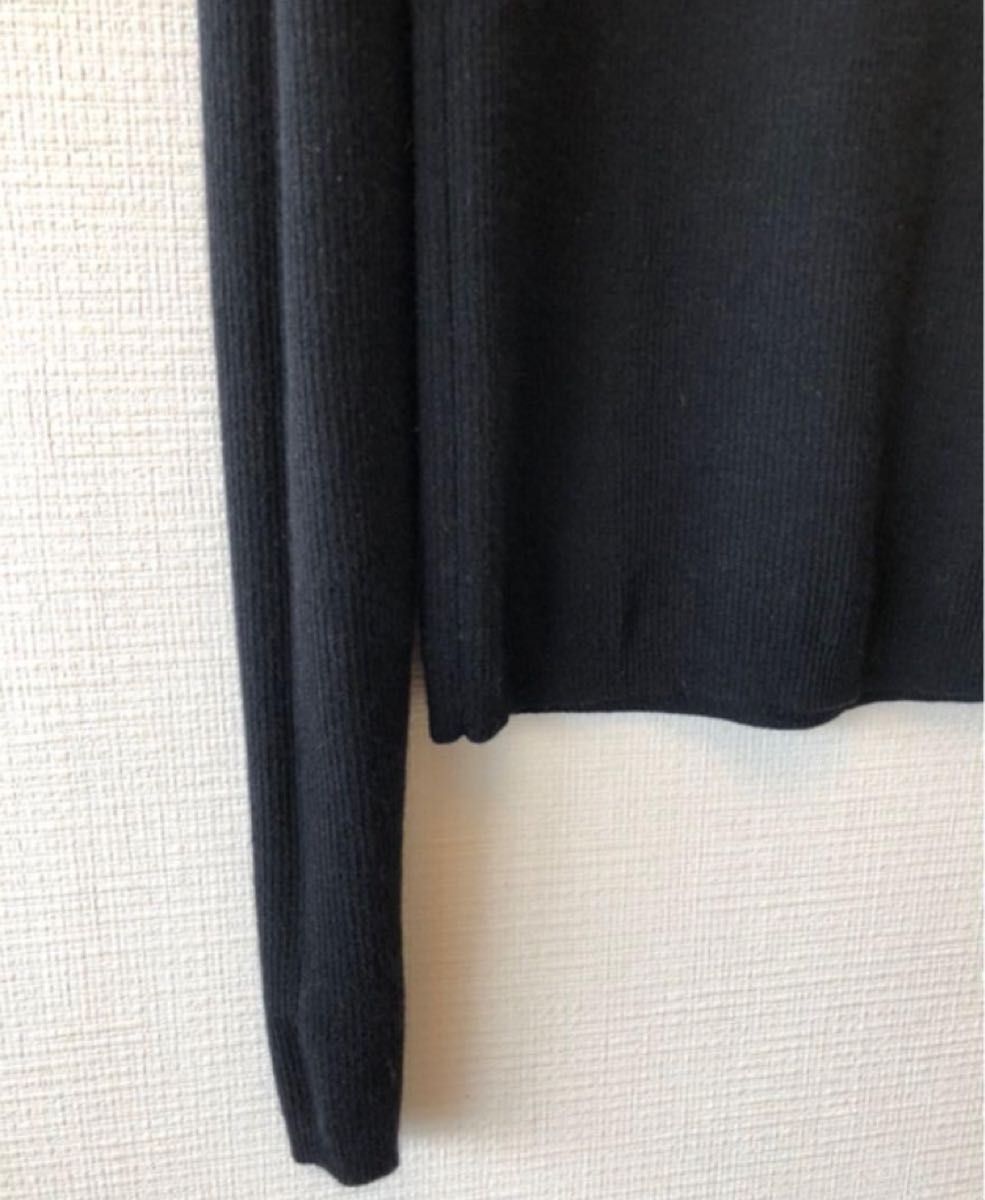 アパルトモン   タートルネック Rib Knit  指ぬき ブラック