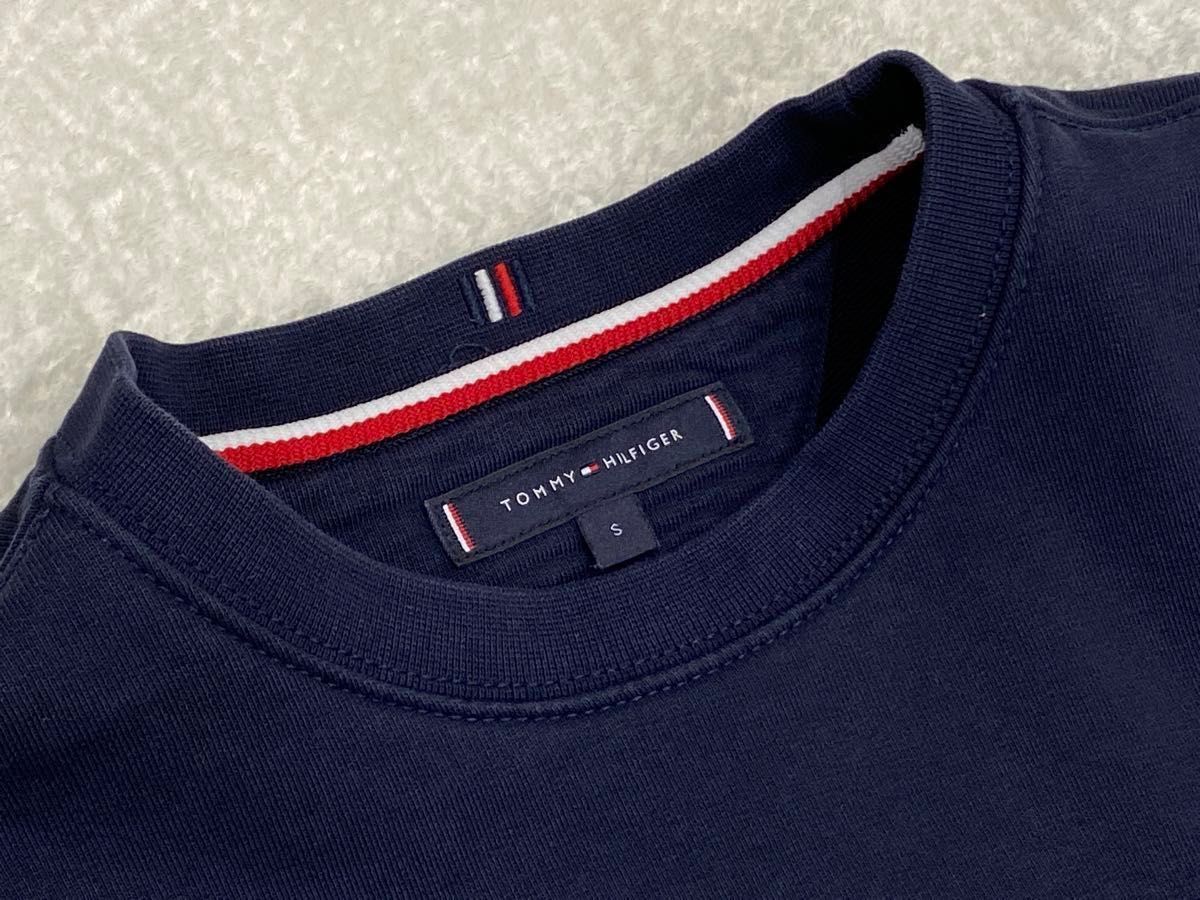  美品　TOMMY HILFIGER トミー ヒルフィガー メンズ 長袖 ネイビー トレーナー