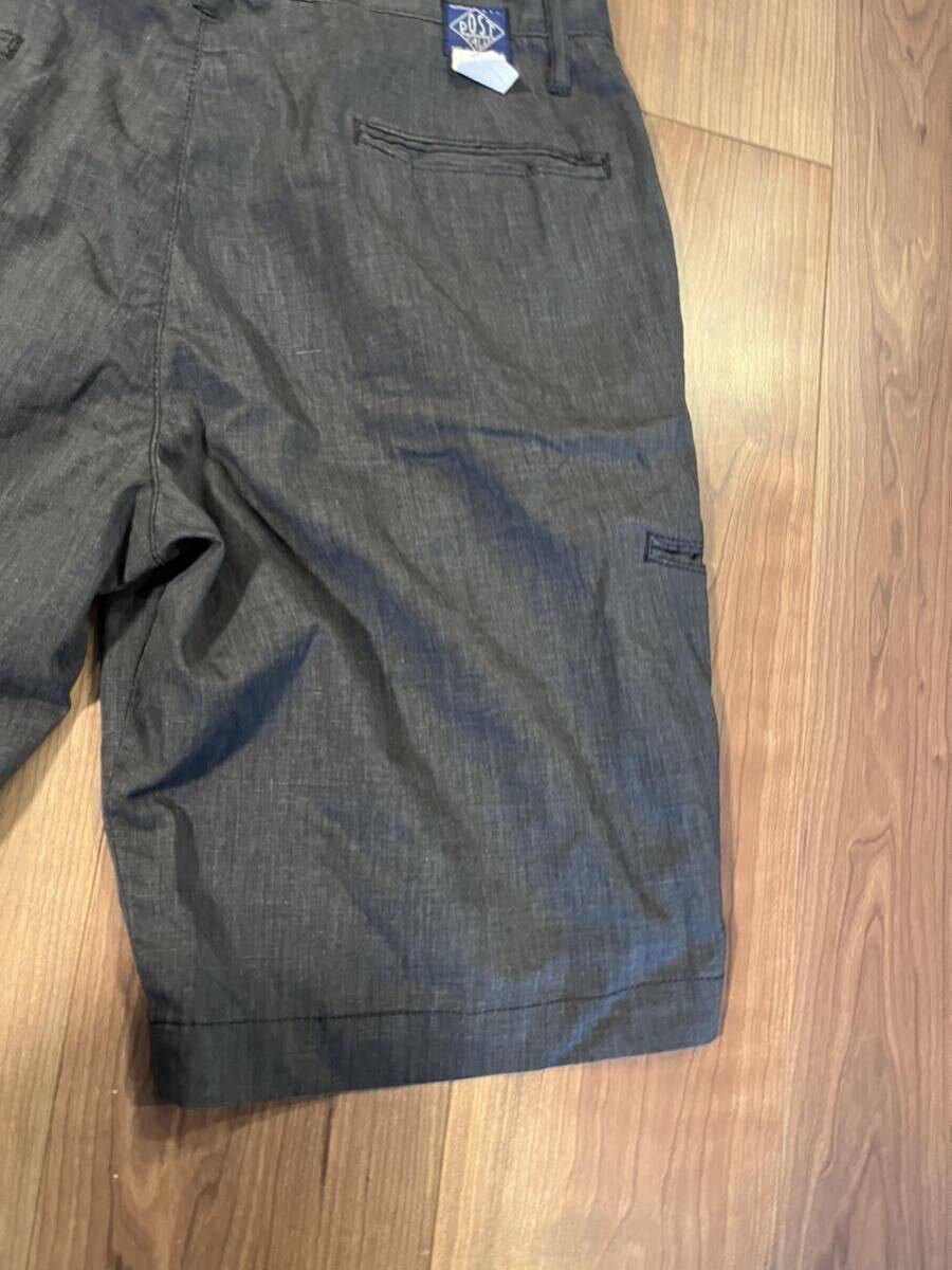 中古 POST OVERALLS ポストオーバーオールズ Citi - Cruz Shorts LP1 linen/poly heather grey サイズ Sの画像10