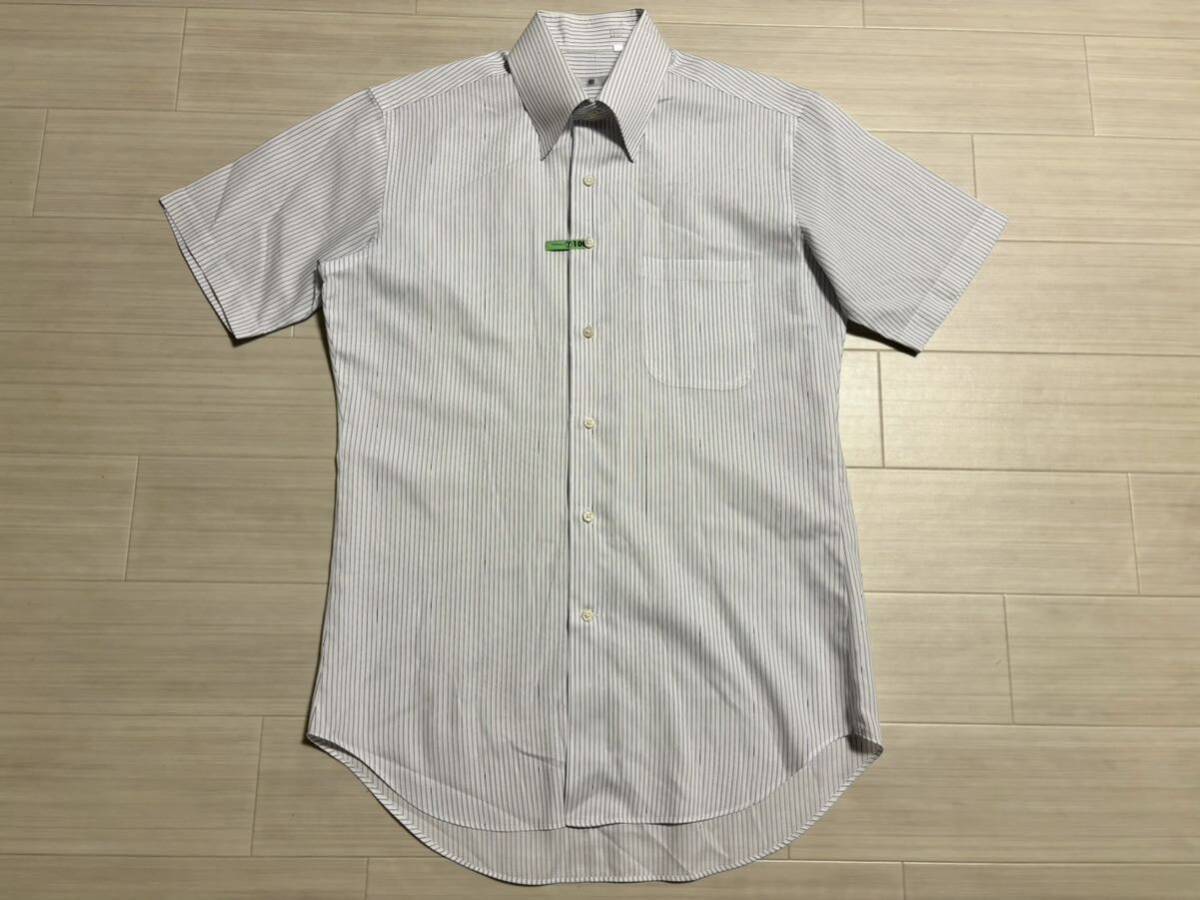 ◎ SUITSELECT スーツセレクト 形態安定シャツ Mサイズ SL653019-7 半袖シャツ ワイシャツ メンズ ビジネス カッターシャツ 白 ホワイト 10_画像1