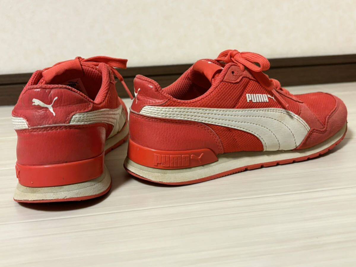 * PUMA Puma спортивные туфли 22.5cm 35.5 S размер женский спортивные туфли обувь обувь orange красный . цвет сетка × замша × эмаль 