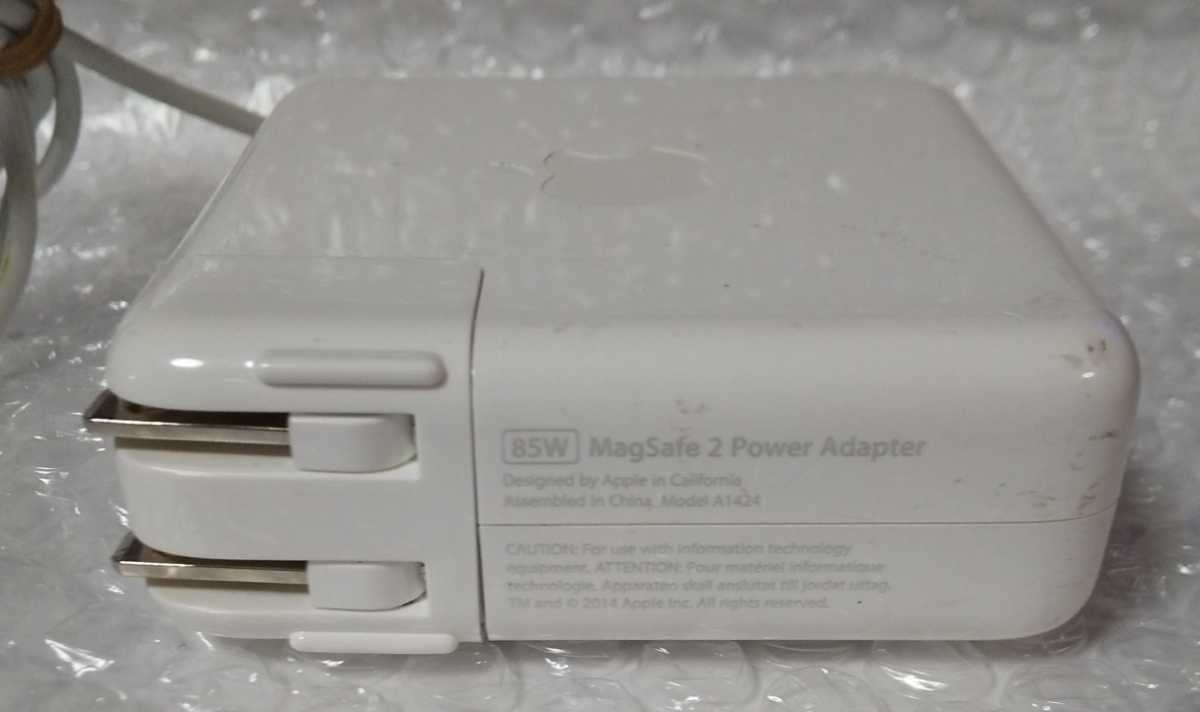 【Apple純正】 MacBook A1424 MagSafe 2 ACアダプター 85Wの画像2