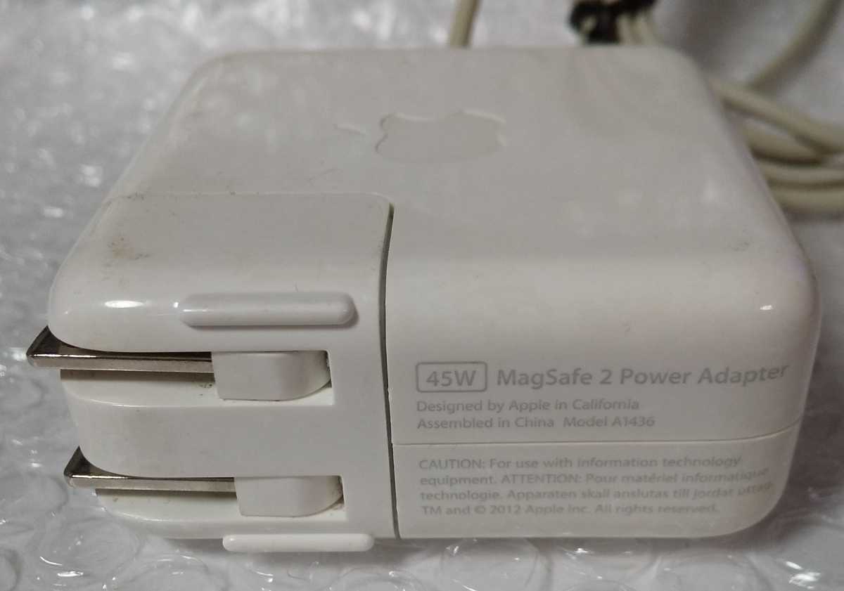 【Apple純正】 MacBook A1436 MagSafe 2 ACアダプター 45Wの画像2