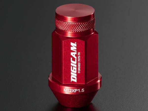  новый товар ☆DIGICAM【...】　 аллюминий  racing   гайки 　19HEX  мешок  тип  45mm 1.25  красный  1 6 штук ...