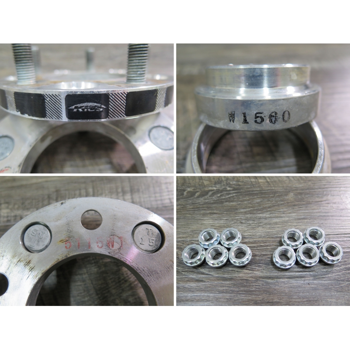 協永産業 KICS 15mm ワイトレ 114.3-5 P1.5 5115W1-60 アダプター欠品の画像2