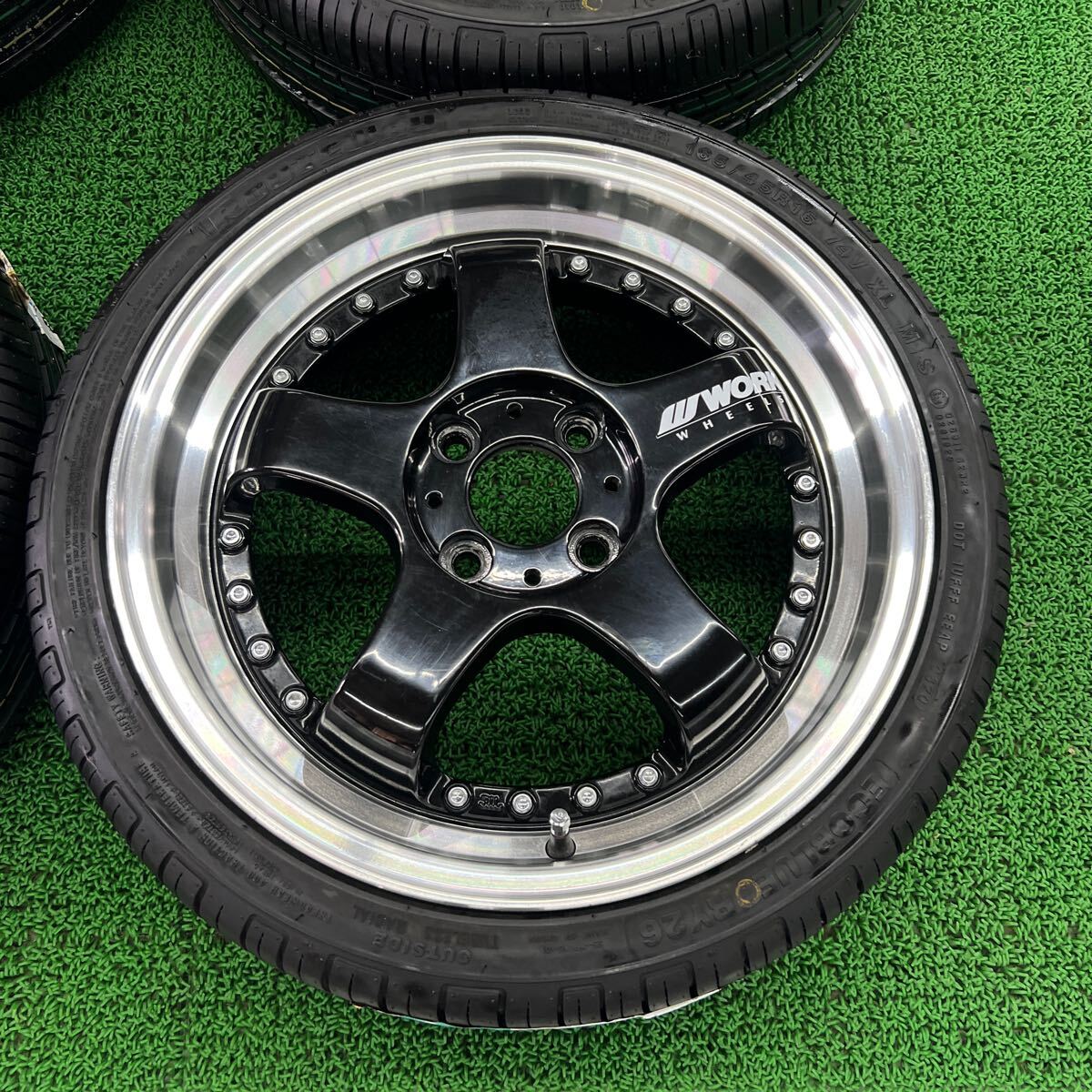 新品タイヤセット　165/45R16 5.5J+43 100-4H 軽自動車　NBOXワゴンRタントムーヴキャンパスエブリーアクティNワゴン　4本セット_画像2