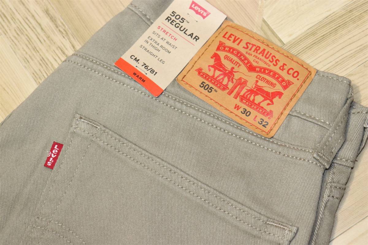 送料無料 特価即決【未使用】 LEVI'S ★ WARM 505 REGULAR FIT ストレッチツイルパンツ (W30/L32) ★ リーバイス 暖パン 00505-2240 の画像7