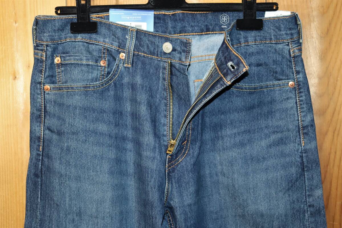 送料無料 特価即決 【未使用】Levi's ★ 505TM COOL ストレート ストレッチ デニムパンツ (W33/L32) ★ リーバイス 00505-2624 通気 吸湿_画像6