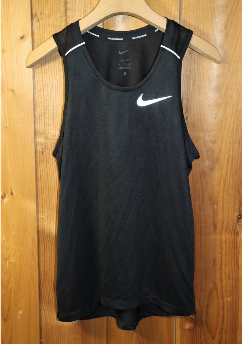 送料無料 即決【未使用】 NIKE RUNNING ★ DRI-FIT マイラー タンクトップ (Mサイズ) ★ ナイキ ランニング AJ7563-010 シングレット