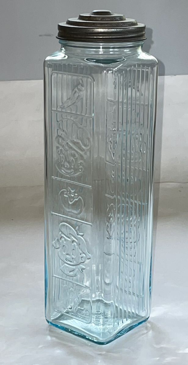 レトロ ◆ 【オサムグッズ 】ビンテージ ◆ガラス瓶 ◆アンティーク ◆保存瓶 ◆ガラス 容器 ◆インテリア ◆本体 美品 非売品の画像2