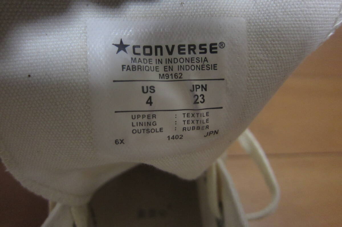 CONVERSE コンバース ALL STAR オールスター M9162 HI ハイカットスニーカー アイボリー系 23㎝ O2404D_画像6