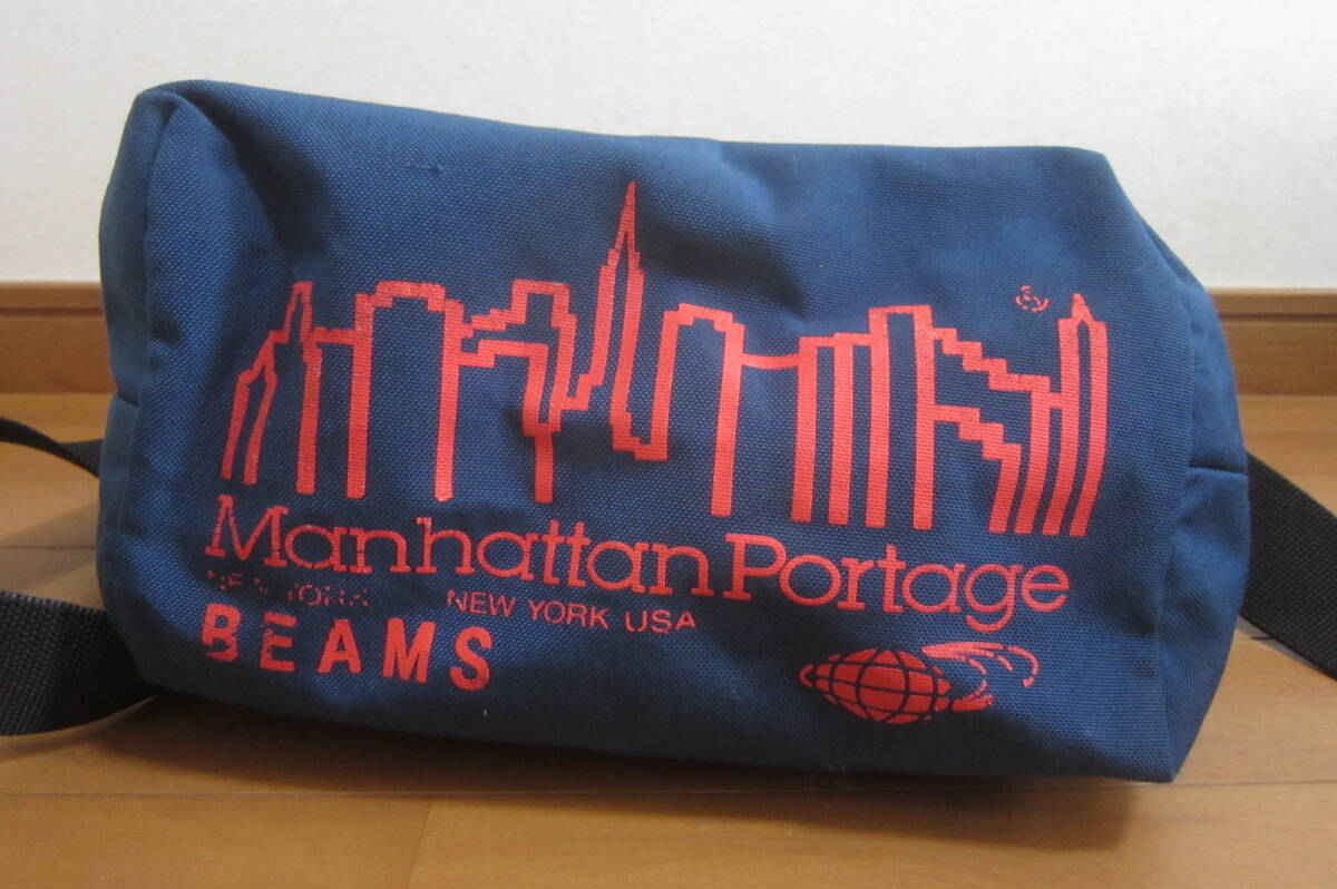 Manhattan Portage×BEAMS Manhattan Poe te-ji× Beams bag shoulder bag navy blue O2404D