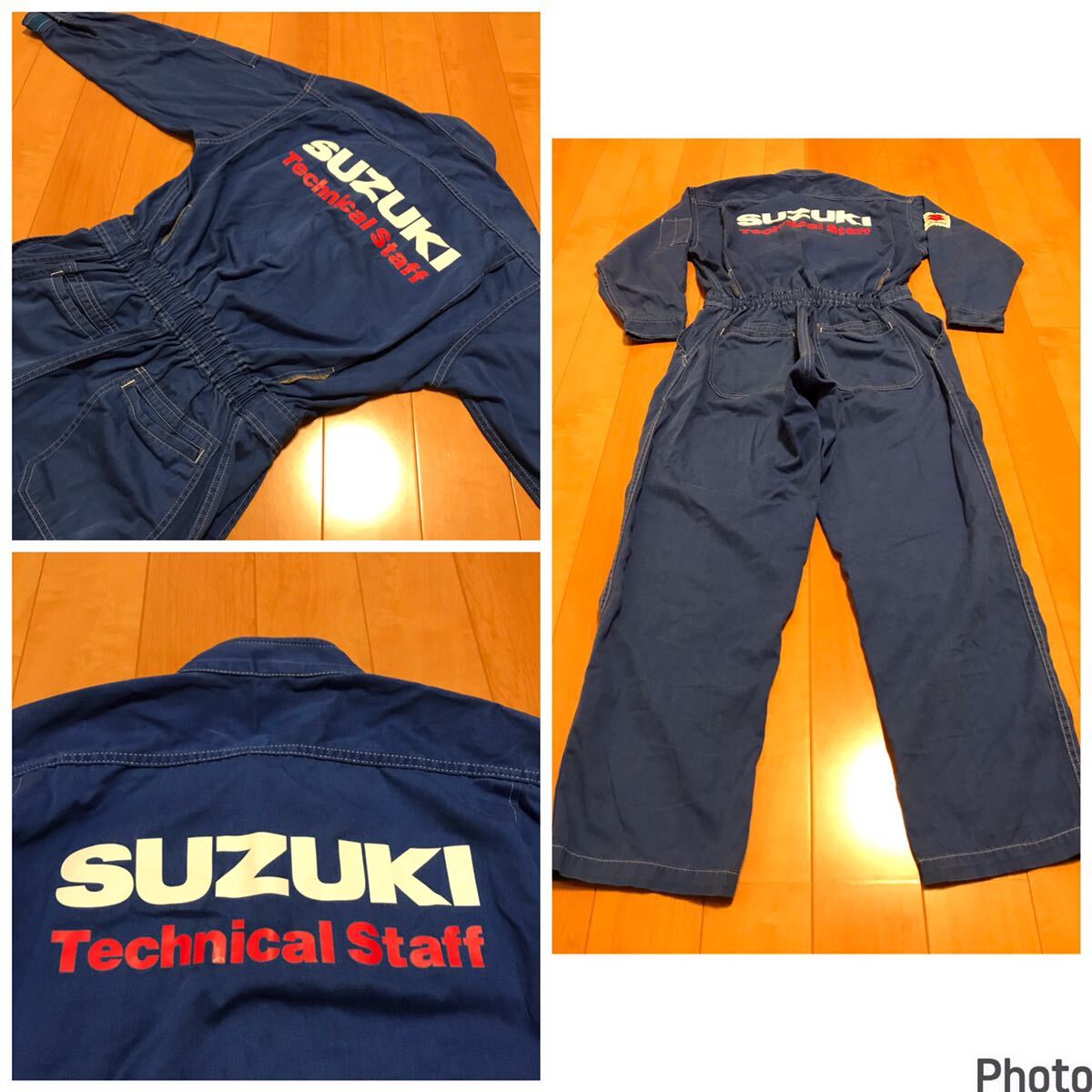 非売品.良品☆SUZUKI/スズキ自動車 サイズL 長袖純正つなぎ.ツナギ テクニカルスタッフ 背面BIGロゴ入 &オリジナルワッペン付 /ジャンパーの画像8