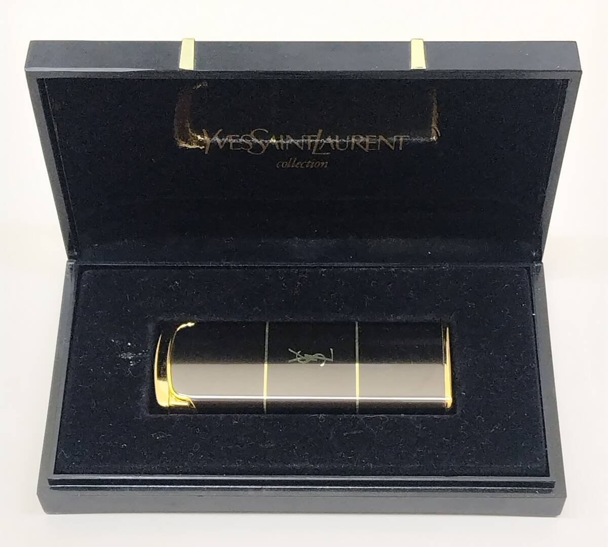 YVES SAINT LAURENT イヴサンローラン ガス ライター 箱付 着火未確認 YSL 7123の画像1