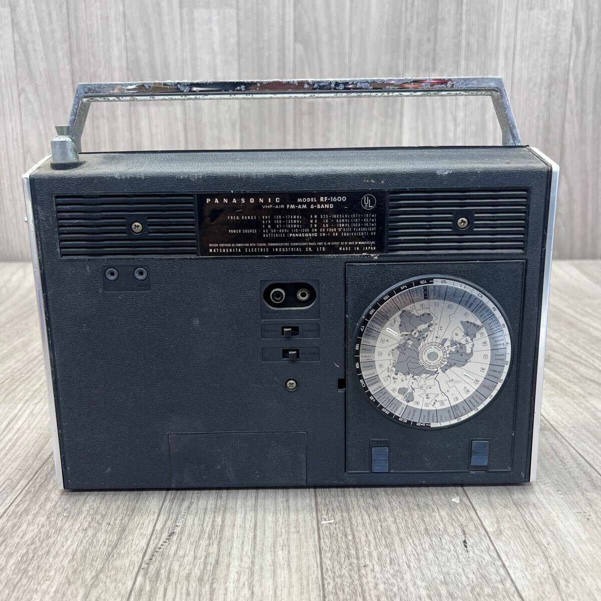 ■C-486 Panasonic パナソニック RF-1600 VHF-AIR FM-AM 6BAND ポータブルラジオ ジャンクの画像3