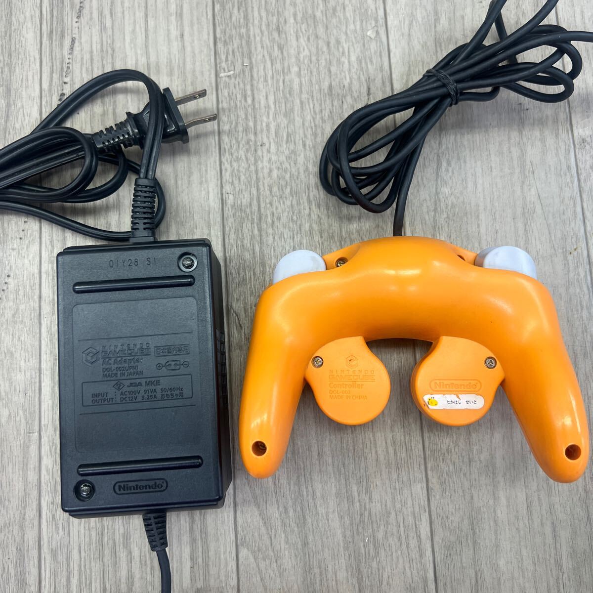 ■C-516 任天堂 Nintendo ゲームキューブ ゲームボーイプレーヤー DOL-001 DOL-017 コントローラー ゲーム機 本体 オレンジ 通電確認済み_画像8