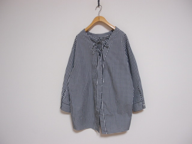  framework FRAMeWORK BACK race up shirt blouse silver chewing gum 