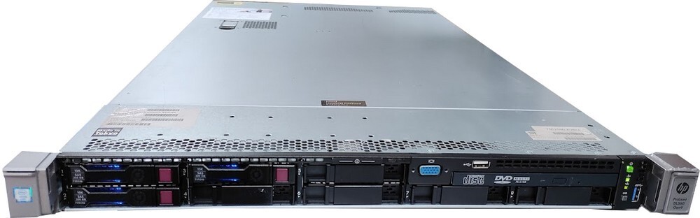 ●[CentOS 8.1] 格安 1Uラックサーバ hp Proliant DL360 GEN9 (4コア Xeon E5-2623 v3 3.0GHz/16GB/2.5inch 300GB SAS*3/P440ar RAID/DVD)の画像1