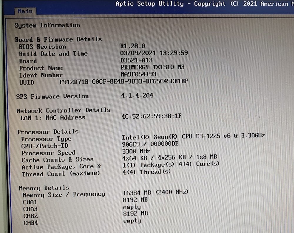 ●[Windows Server 2019] 富士通 Primergy TX1310 M3 ミニタワー静音サーバ (4コア Xeon E3-1225 v6 3.3GHz/16GB/3.5inch 1TB*2 SATA RAID)の画像5