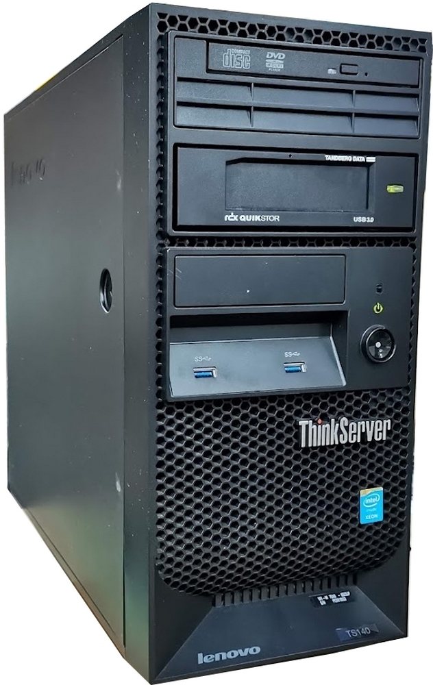 ●[Windows Server 2012 R2] IBM ThinkServer TS140 (4コア Xeon E3-1220 v3 3.1GHz/12GB/3.5inch SATA 500GB*2/RAID/DVD/Quadro410)_画像1