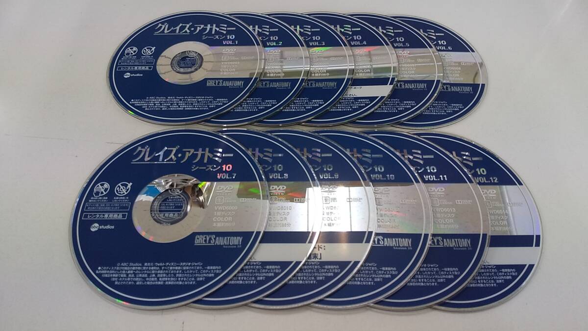 Y9 04871 グレイズ・アナトミー シーズン10 全12巻セット エレン・ポンピオ DVD 送料無料 レンタル専用 吹替有 ジャケットに折れ有_画像2