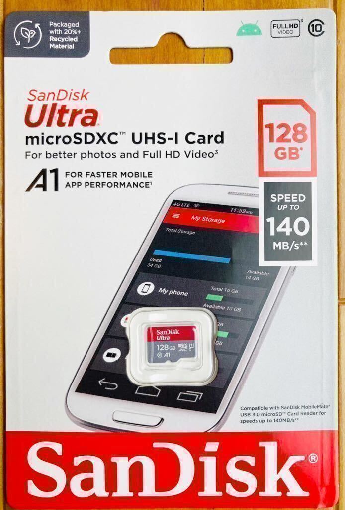 SanDisk microSD 128GB マイクロSDカード 1枚 140M/秒_画像2