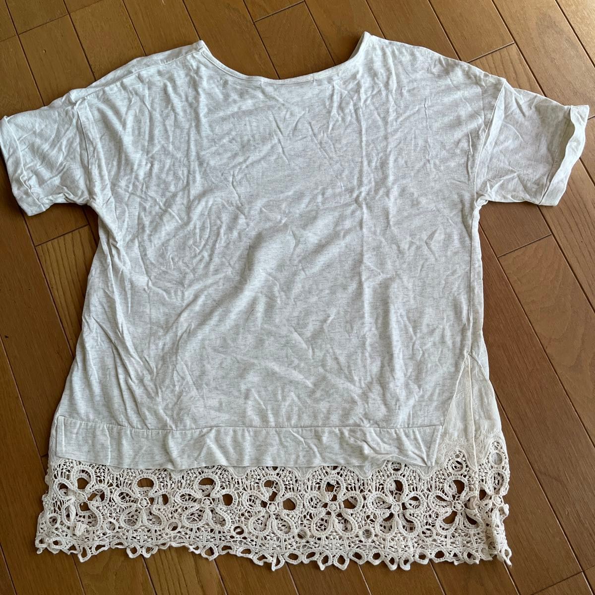 裾レース　Tシャツ(pual ce cin)
