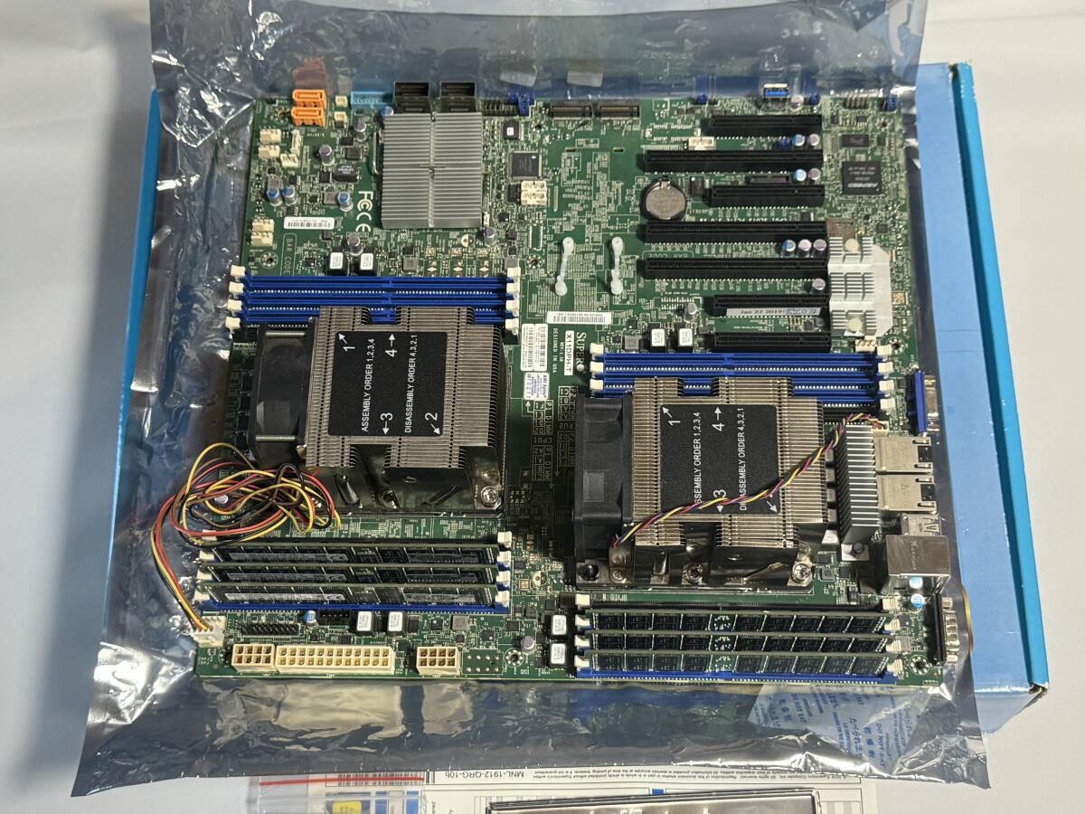 【CPU+RAM+M/Bセット】48コア/96スレッド Xeon QL1K×2 + 96GB + Supermicro X11DPH-T Xeonデュアルソケット LGA3647 10GbE×2 の画像2
