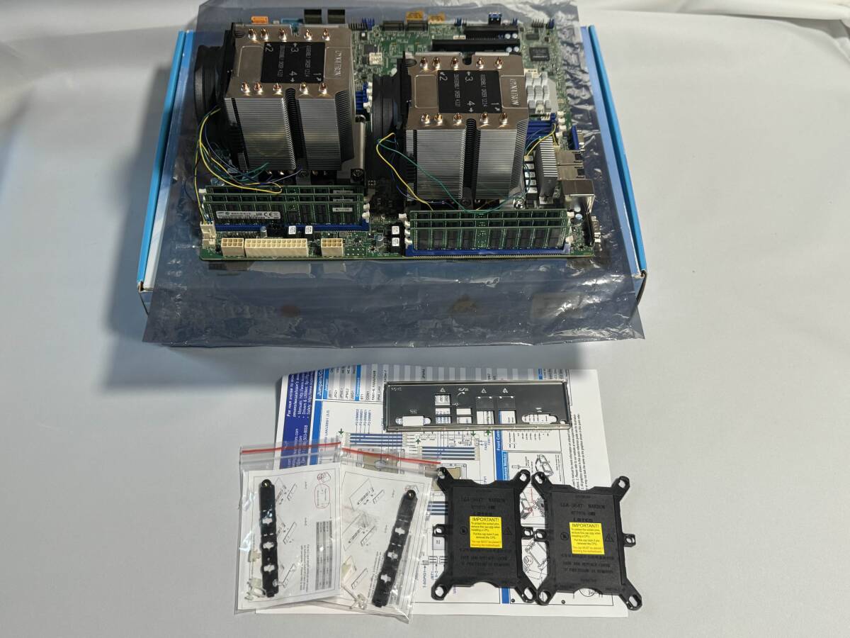 【CPU+RAM+M/Bセット】48コア/96スレッド Xeon QL1K×2 + 96GB + Supermicro X11DPH-T Xeonデュアルソケット LGA3647 10GbE×2 _画像1