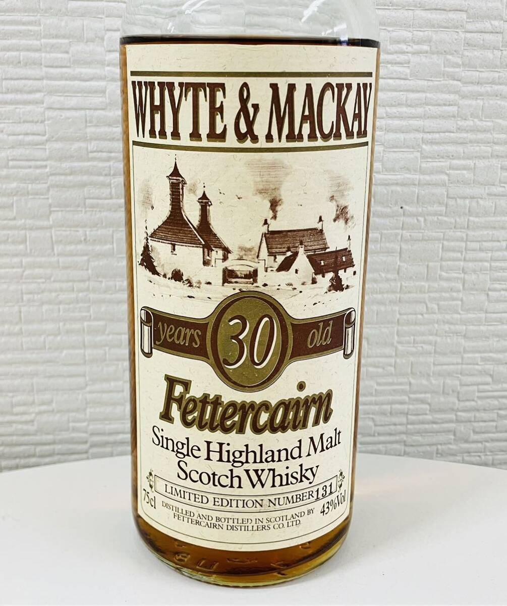 【送料無料!!希少】WHYTE&MACKAY ホワイト&マッカイ 30年 フェターケアン 43度 750ml シングルモルト スコッチウイスキー 未開栓 箱付 古酒の画像5