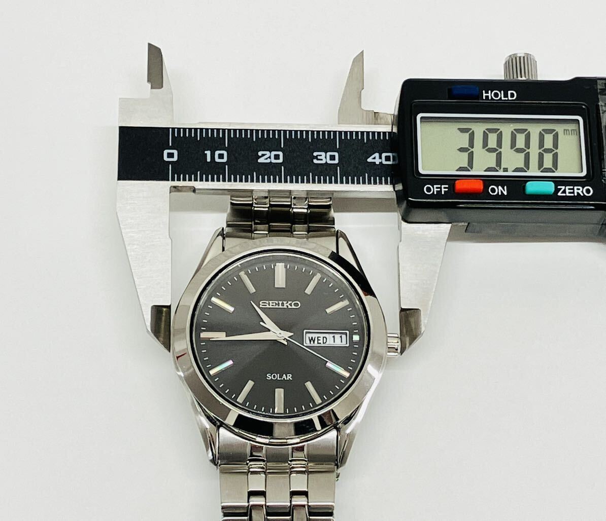 【送料無料!!】SEIKO セイコー SPIRIT スピリット SBPX083 V158-0AZ0 黒文字盤 デイデイト ソーラー メンズ腕時計 現状稼働品の画像8
